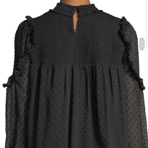 2XHP! Free Generation Black Mock neck Shear Top - Picture 4 of 8